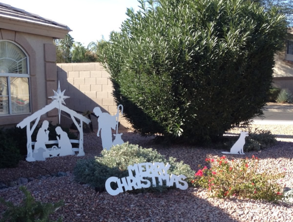 Outdoor nativity set
